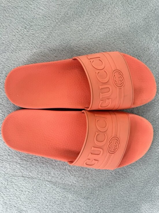 Gucci Slides Sandals Orange EU 42   Mens 8.5  Womens 12 main image 6